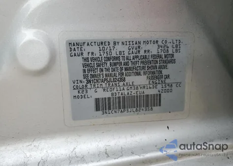 2018 Nissan Versa S from USA, damaged, VIN 3N1CN7AP5JL824358